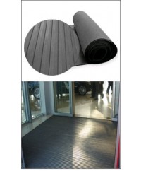 Broad Ribbed Rubber Matting Rolls for Outdoor Use