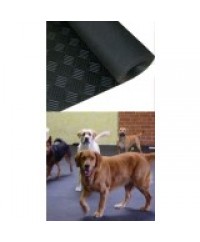Checker Plate Rubber Kennel Flooring