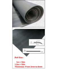 Rubber Gym Flooring Fine Ribbed 