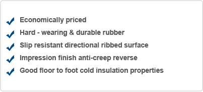 Fine Ribbed Non Slip Rubber Matting Rolls