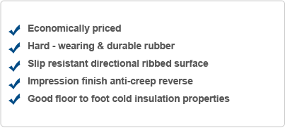 Fine Ribbed Non Slip Rubber Matting Rolls